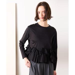 tシャツ spiral ruffle cutsew top レディース