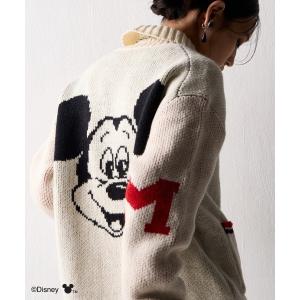 カーディガン ミッキーマウス/ジャガードニットカーディガン「大きいサイズ有」GEVS. レディース