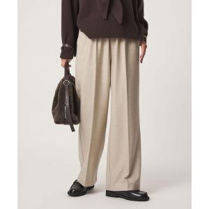ワイドパンツ パンツ 「結論シリーズ」ホッとニーハイフレアパンツ マシンウォッシャブル ストレッチ 帯電防止 レディース