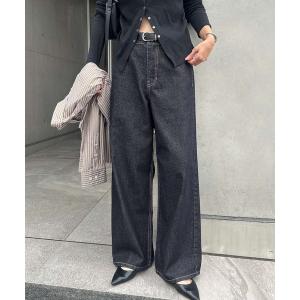 ワイドパンツ ジーンズ デニム デニムパンツ ストレートワイドパンツ「デニム/ツイル」 レディース