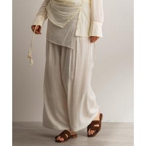 ワイドパンツ パンツ レイヤードデザイン ワイドパンツ レディース