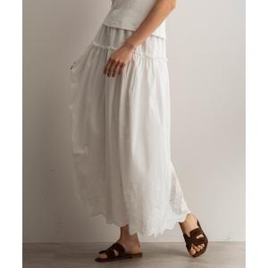 ロング スカート コットン ティアードロングスカート