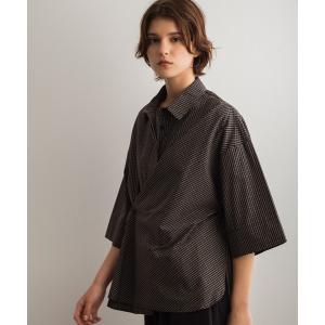 ブラウス シャツ ラップデザイン 2WAYコットンシャツ レディース