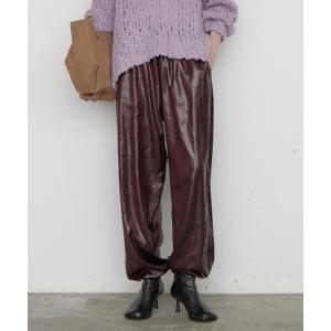 パンツ チンツレザーライクパンツ　秋服 レディース