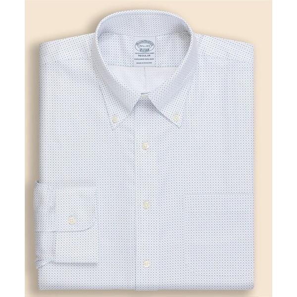 シャツ Brooks Brothers Explorer　ノンアイロン　マイクロプリント　ドレスシャ...