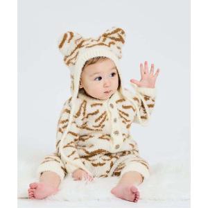 ベビー服 ロンパース 「FUN!FAN!ANIMAL」シャギーカバーオール＆ボンネット