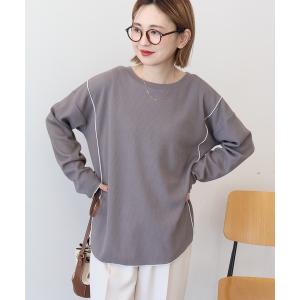 tシャツ 「WEB限定」ワッフル配色メロープルオーバー レディース
