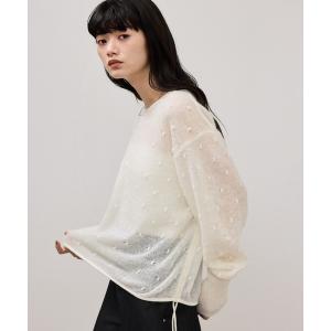 ニット セーター 「WEB限定」2wayモヘアMIXギャザーニット レディース