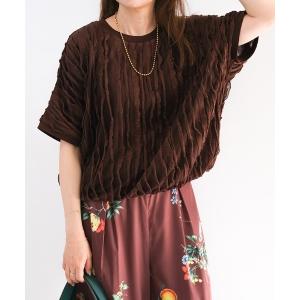 tシャツ 揺れフリルトップス レディース