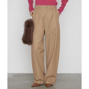 ワイドパンツ パンツ チノバレルレッグパンツ　秋服 レディース