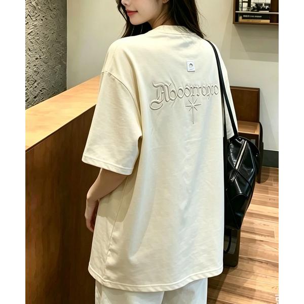 tシャツ 半袖 オーバーサイズ刺繍Tシャツ レディース