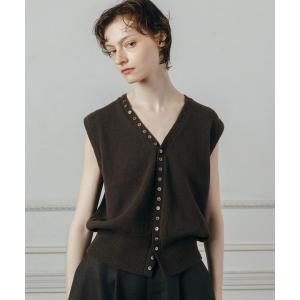 ニット セーター KNITTED VEST TOP/ニットベスト レディース
