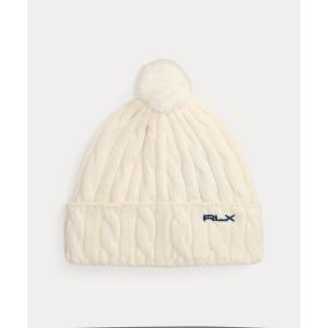 ニット帽 ニットキャップ レディース ケーブルニット ウール ポンポン ビーニー レディース