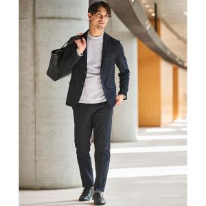 セットアップ 「WEB限定」JUST fit ウールライク ナロー セットアップ ジャケット＆パンツ -ストレッチ- メンズ
