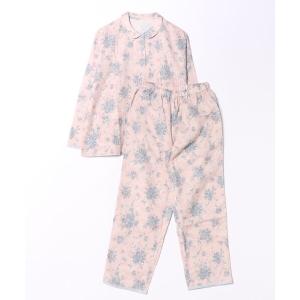 パジャマ ルームウェア キッドブルー -２６ＷガーゼブラッサムＰｔ -長袖パジャマ -KNEK533 -kidblue レディース