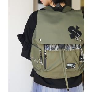 デイバック リュック クローバー＆フリンジリュック レディース