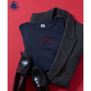 tシャツ PETIT BATEAU × FREAK'S STORE/プチバトー 別注 ミニロゴ刺繍 ロングスリーブTシャツ/ロゴロンT レディース