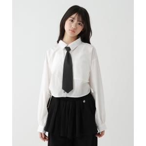 ブラウス シャツ ネクタイショートシャツ キッズ 子供服 女の子
