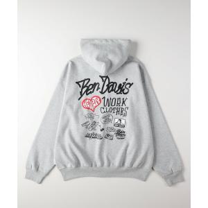 tシャツ 「店舗人気アイテム」BEN DAVIS バックプリントジップパーカー メンズ