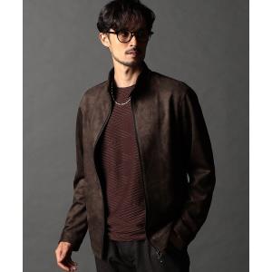 コート ジャケット ポンチスウェードスタンドブルゾン メンズ
