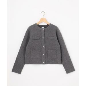 カーディガン きらめきファー ニットジャケット レディース