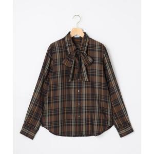 ブラウス シャツ ウォームシャーティング チェックシャツ レディース