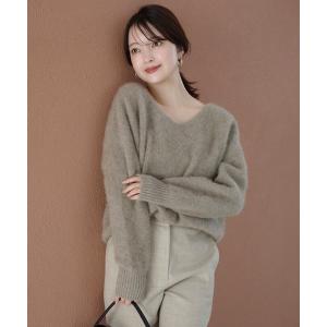 ニット セーター ラクーンフォックス２Wayネックニットプルオーバー レディース