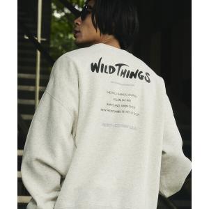 トレーナー スウェット 限定展開 WILD THINGS/ワイルドシングス リフレクタープリント スウェット メンズ