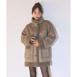本日１８時タイムセール人気完売PASSIONE ボアムートンリバーシブルコート ムートンコート ボアコート リバーシブルボアムートンコート
