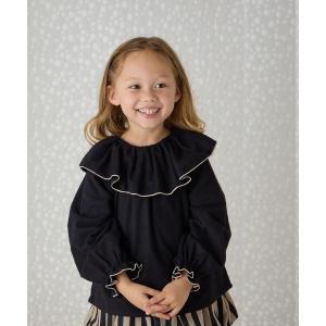 ブラウス シャツ 配色メローフリルカラーブラウス キッズ 子供服 男の子 女の子