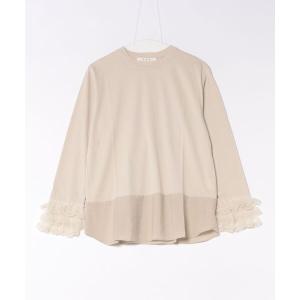 tシャツ 72／2サイロプレミアム天竺＋チュールレースインナーブラウス レディース