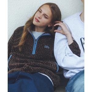 トレーナー スウェット PUBLUX × GAP/ギャップ 別注 配色 フリース ハーフジップ プルオーバー/アノラック　限定展開 メンズ レディース