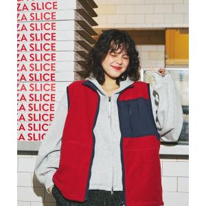 ベスト ジレ BOYSフリースリバーシブルベスト レディース