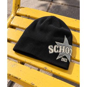 ニット帽 ニットキャップ メンズ 「Schott/ショット」シングルニットビーニー/スター メンズ レディース