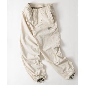 ワイドパンツ パンツ 「15」「DISCUS/ディスカス」ワンポイントロゴ 裏フリース ナイロンパンツ 裾ドローコード/セットアップ展開有 メンズ レディース