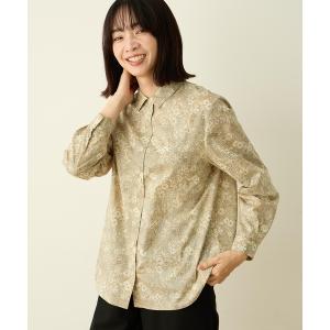 ブラウス シャツ 「Liberty」リバティプリントレギュラーカラーブラウス レディース