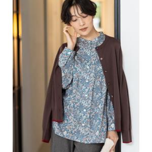 ブラウス シャツ 「Liberty」リバティプリントピンタックブラウス レディース