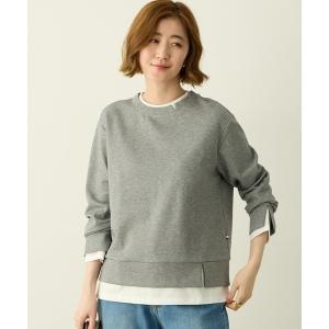 tシャツ レイヤード風スウェットライクプルオーバー レディース