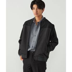 ブルゾン アウター 幾何学柄 ジャガードブルゾン メンズ