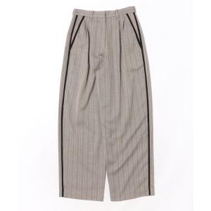 ワイドパンツ パンツ CLANE/クラネ/HERRINGBONE LINE PANTS レディース