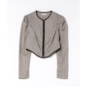 CLANE/クラネ/HERRINGBONE CORSET DETAIL TOPS レディース