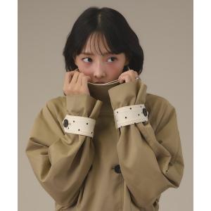 トレンチコート コート ハイネックトレンチ レディース
