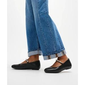 バレエシューズ パンプス 「fitflop」DELICATO パール＆クリスタル レザー バレエ フラット