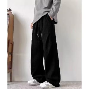 ワイドパンツ パンツ ヘリンボーン柄イージーワイドパンツメンズ メンズ