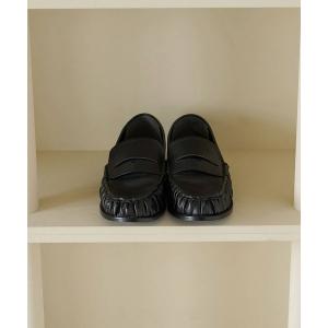 ローファー 「anuke/アンヌーク」Gather Loafers/ギャザーローファー レディース
