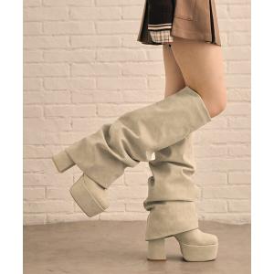 ロング ブーツ 「ラク盛り／約12cm」ラク盛りカバーブーツ レディース