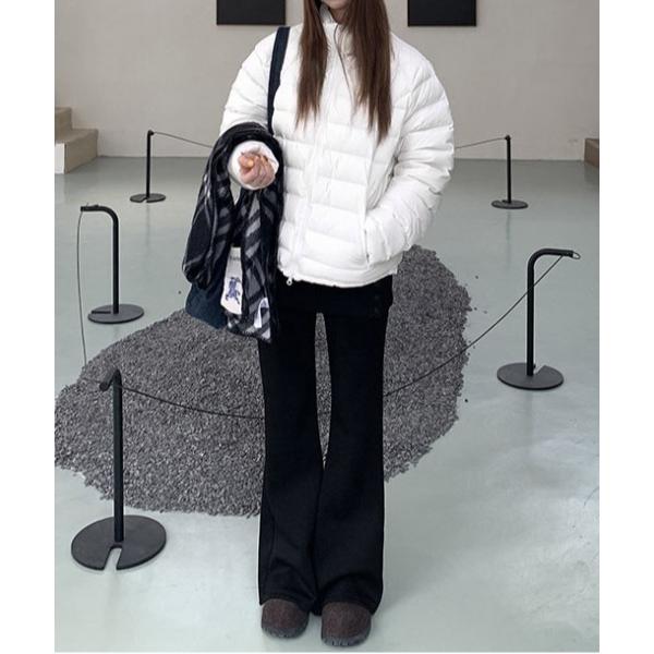 パンツ サイドボタンスカートレイヤードフレアパンツ レディース