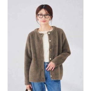 カーディガン フェレットライクダブルフェイス カーディガン レディース