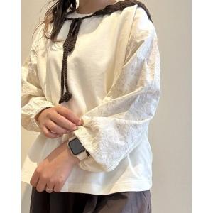 tシャツ 「miyuki matsuo×Samansa Mos2」刺繍PO レディース