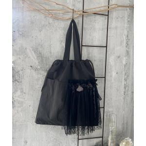 トートバッグ フラワーカーテンのトートバッグ レディース